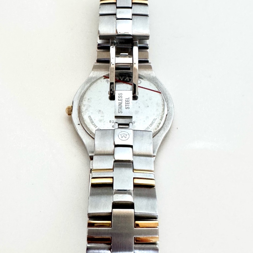 Movado Museum Classic Two Tone Swiss Watch Sapphire Crystal Minimalist - Picture 5 of 10